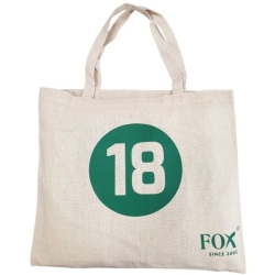 Profesjonalna i ekologiczna torba lniana FOX RACE 18 o wymiarach 46x40 cm.