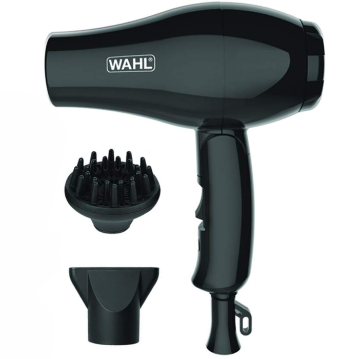 Podróżne etui ochronne zabezpieczające suszarkę Wahl 3402-0470 Travel Dryer w bagażu.