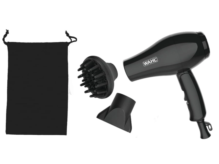 Precyzyjny koncentrator powietrza dołączony do suszarki Wahl 3402-0470 Travel Dryer.