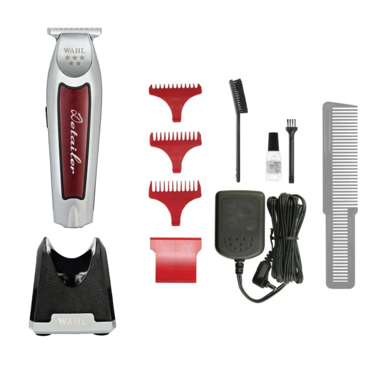 Szerokie, precyzyjne ostrze tnące T-Wide, w które wyposażony jest trymer do włosów WAHL Detailer Cordless.