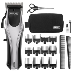 Bezprzewodowa maszynka do włosów WAHL Rapid Clip 9657-0460 w czarno-srebrnej obudowie.