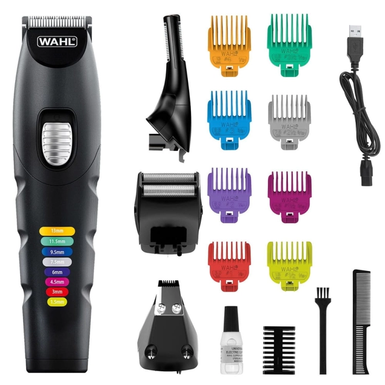 Multigroomer Wahl 9893-0464 Color Trim Advanced z zestawem wymiennych głowic.
