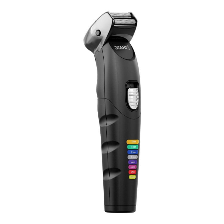 Kompleksowa męska stylizacja twarzy i włosów trymerem Wahl Color Trim Advanced.