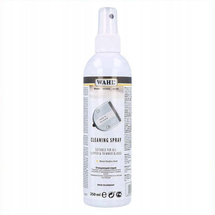 Oryginalny płyn WAHL Cleaning Spray 250ml do czyszczenia ostrzy maszynek.