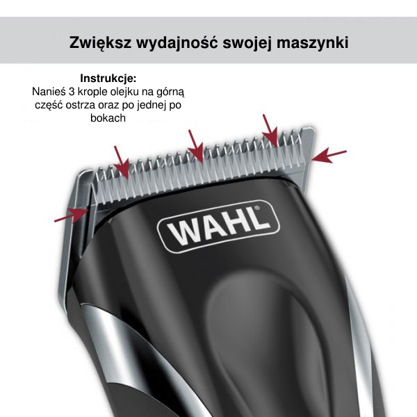 Regularne smarowanie noży tnących profesjonalnym olejkiem Wahl 3310-1102 Clipper Oil 118.3 ml.
