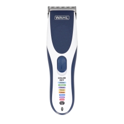 Bezprzewodowa maszynka Wahl Color Pro Cordless z zestawem kolorowych nasadek.