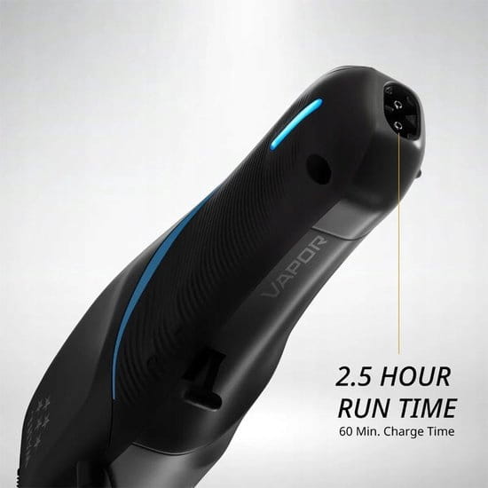 Ergonomiczny spód maszynki Wahl Vapor podkreślający lekkość konstrukcji (280 g).