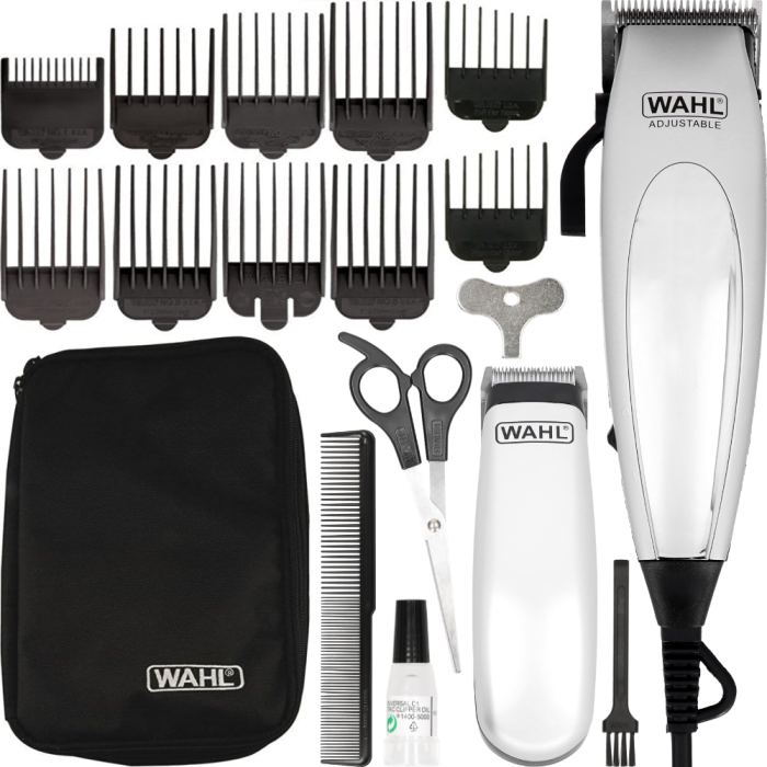 Zestaw strzyżący Wahl 79305-1316 Deluxe Home Pro zawierający maszynkę i trymer.