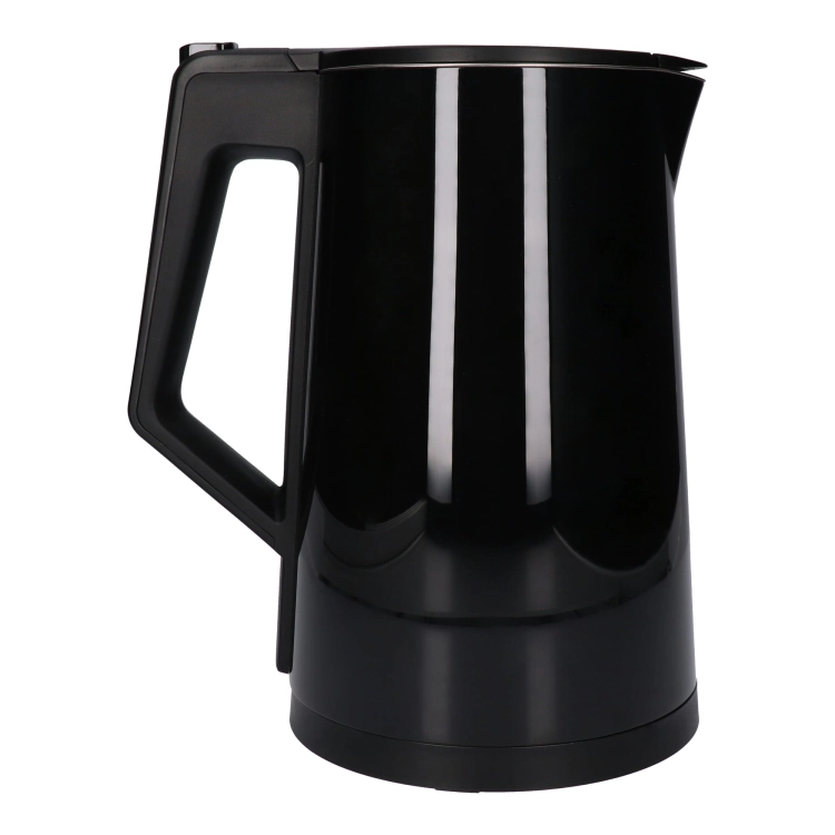 Ergonomiczna rączka czajnika EKD601 z przyciskiem do automatycznego otwierania pokrywy.