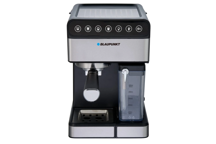 Przyciski sterujące ekspresu CMP601 umożliwiające wybór pojedynczego lub podwójnego espresso oraz cappuccino.