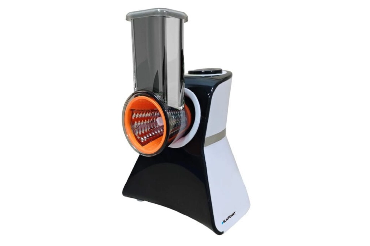 Szatkownica elektryczna Blaupunkt FPS502 w kolorze biało-czarnym z zestawem tarek.