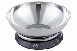Waga kuchenna Blaupunkt FKS602 w zestawie z wytrzymałą misą ze stali nierdzewnej.
