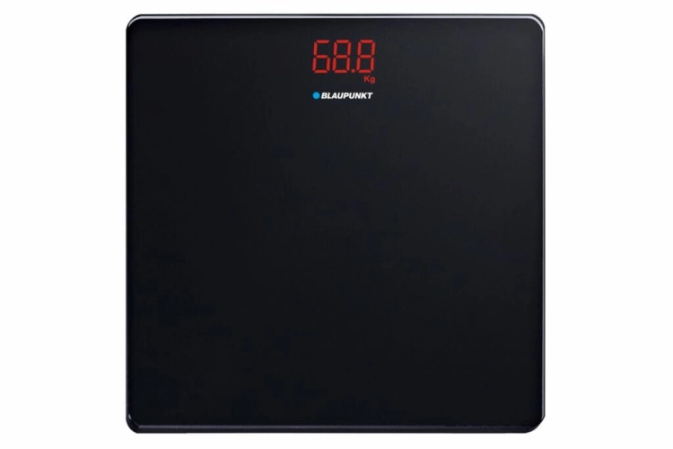 Wyraźny wynik pomiaru na ekranie LCD wagi personalnej Blaupunkt BSP201.