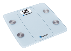 Inteligentna waga personalna Blaupunkt BSM711BT z funkcją Bluetooth i pomiarem tkanki tłuszczowej.