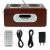 Przenośne radio Blaupunkt PP5BR w drewnianej obudowie retro z czytelnym wyświetlaczem.