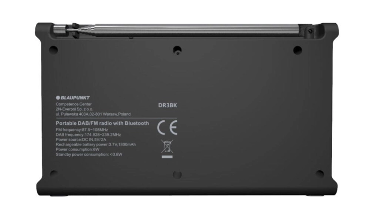 Przenośne radio DAB Blaupunkt DR3BK Czarne