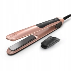 Elegancka prostownica do włosów Wahl Pro Glide w kolorze Rose Gold z powłoką ceramiczną.