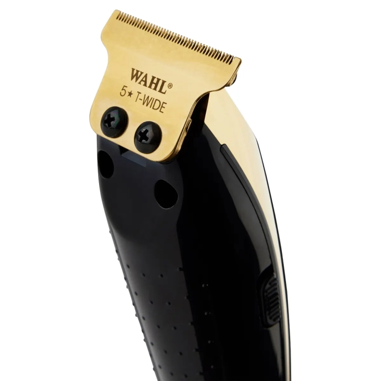 Napis Made in USA na obudowie limitowanego trymera Wahl Detailer Gold.