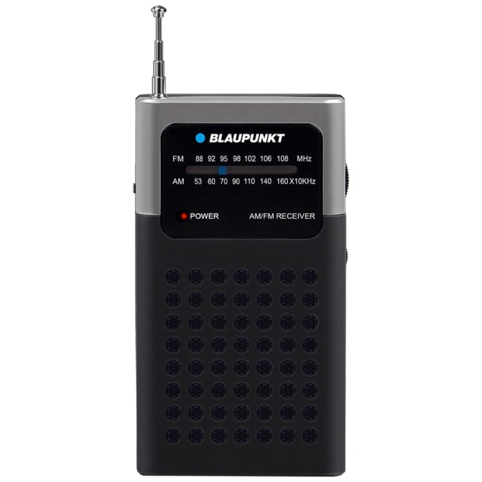 Radio kieszonkowe Blaupunkt PR4BK idealne do słuchania muzyki i wiadomości w terenie.
