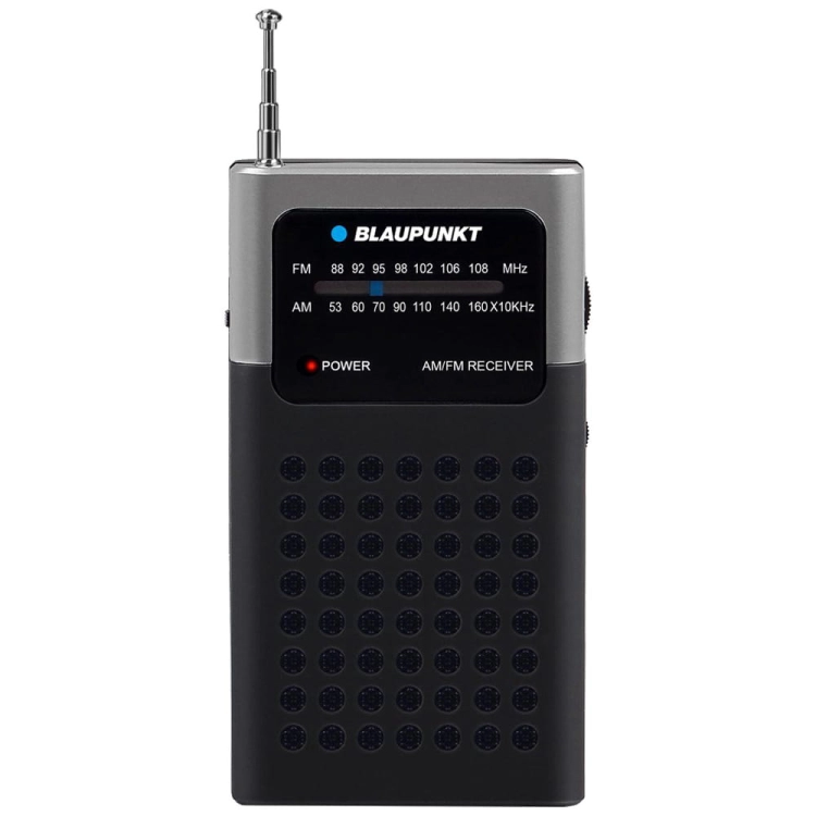 Radio kieszonkowe Blaupunkt PR4BK idealne do słuchania muzyki i wiadomości w terenie.
