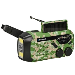 Radio Blaupunkt ER10GC SURVIVAL z widocznym  wyświetlaczem i anteną teleskopową.