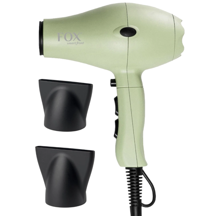 Profesjonalna suszarka do włosów Fox Smart Front Green Whisper 2100W w wyjątkowym, miętowo-zielonym kolorze.