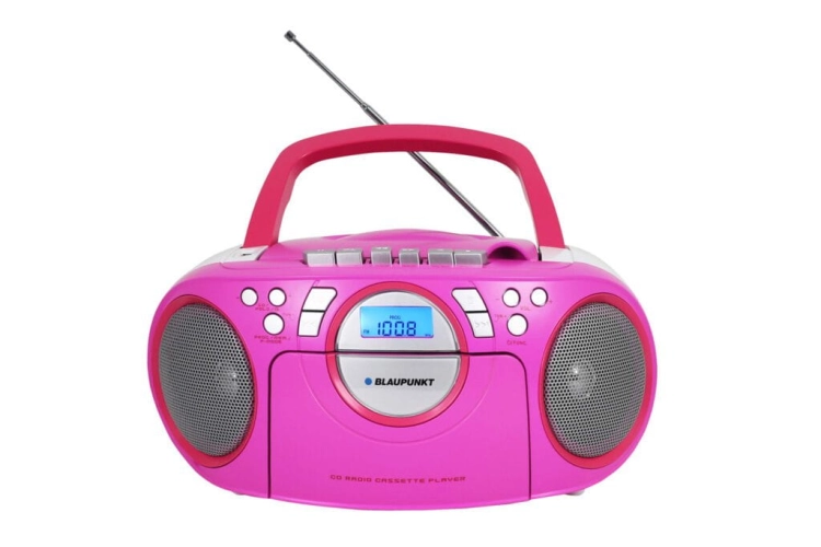 Górnie ładowany napęd płyt CD z obsługą MP3 w urządzeniu boombox Blaupunkt BB16PK.