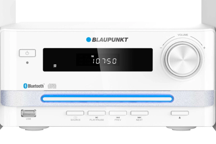 Bezprzewodowe odtwarzanie muzyki przez moduł Bluetooth w modelu Blaupunkt MS16BT.