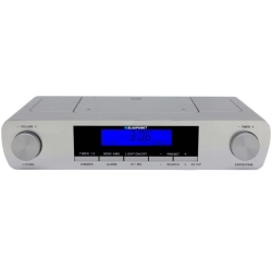 Profesjonalne radio kuchenne Blaupunkt KR14BT w eleganckiej, srebrnej obudowie.