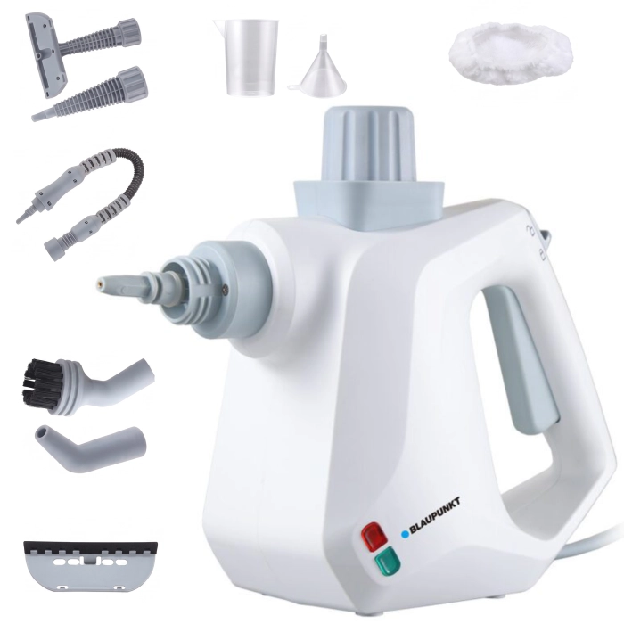 Kompaktowa ręczna myjka parowa Blaupunkt STC401 do czyszczenia bez detergentów.