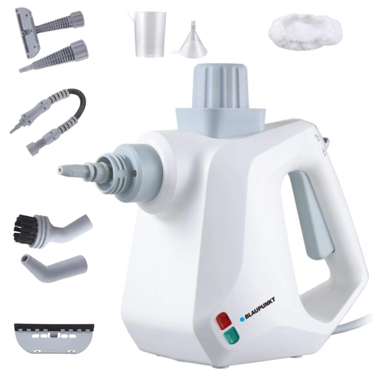 Kompaktowa ręczna myjka parowa Blaupunkt STC401 do czyszczenia bez detergentów.