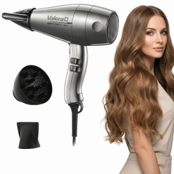 Profesjonalna suszarka do włosów Valera Silent Jet 8600 Ionic 2400W w czarnym kolorze.