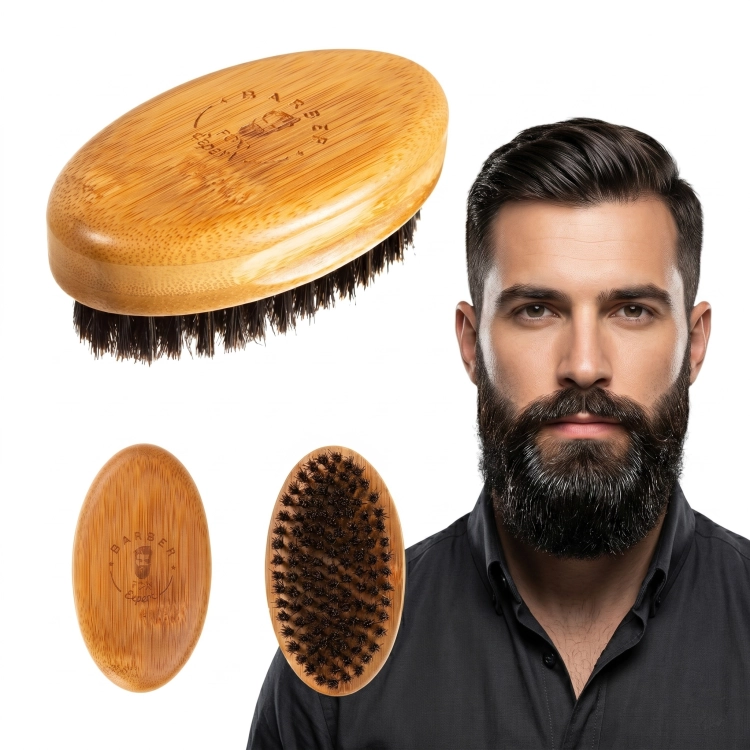 Profesjonalny kartacz do brody Fox Barber z naturalnym włosiem dzika.