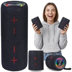 Innowacyjny, rozłączany głośnik Bluetooth AIWA BST-250 w kolorze czarnym.