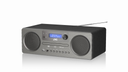 Wbudowany odtwarzacz płyt CD z wygodną szufladą w modelu JVC RD-E861B.