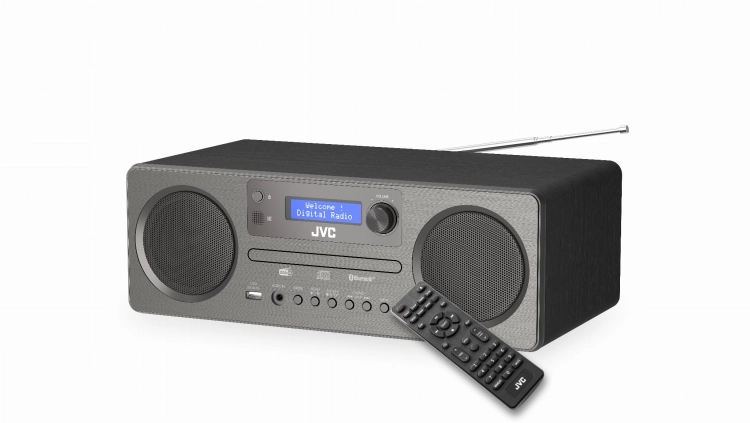 Bezprzewodowe przesyłanie muzyki przez Bluetooth w domowym systemie JVC RD-E861B.
