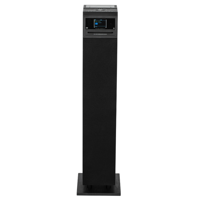 Wbudowany odtwarzacz CD i czytelny wyświetlacz TFT w modelu AKAI Aerobeat Pillar.