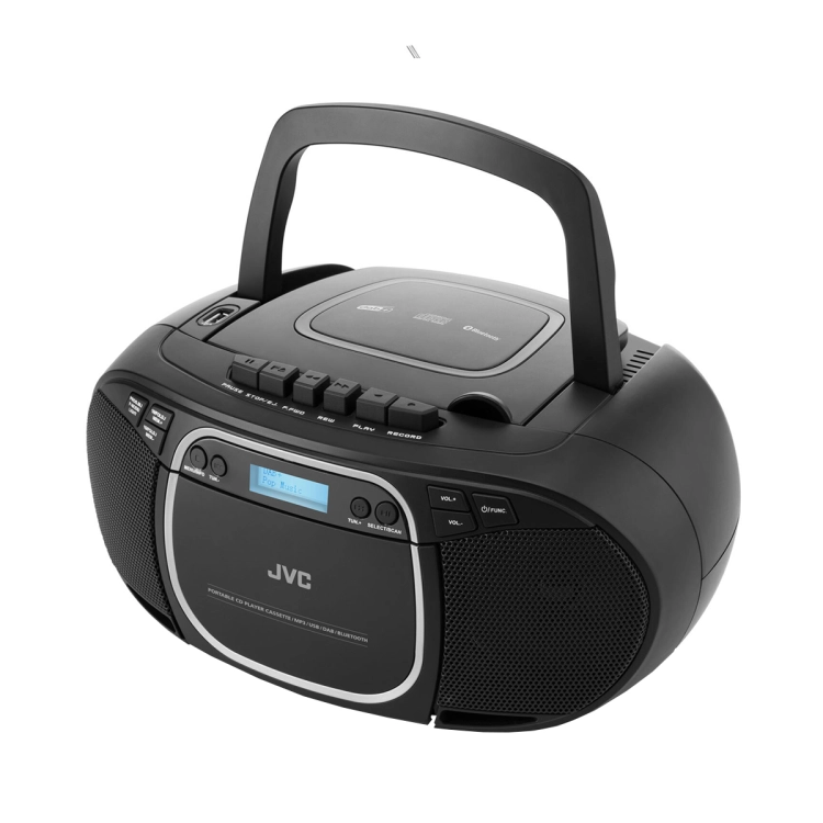 Bezprzewodowe słuchanie muzyki z telefonu przez moduł Bluetooth na urządzeniu JVC RC-E561B.
