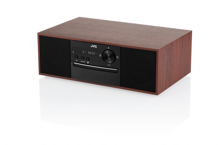 Bezprzewodowe przesyłanie muzyki przez moduł Bluetooth w systemie audio JVC RD-E761.