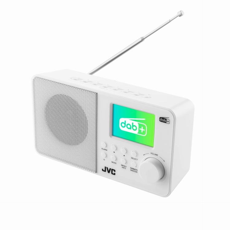 Radio Przenośne JVC RA-E611W DAB+ Cyfrowe FM Budzik Białe