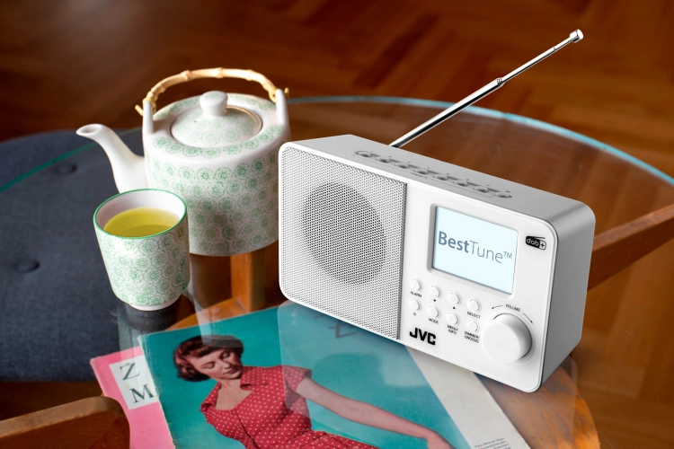 Radio Przenośne JVC RA-E611W DAB+ Cyfrowe FM Budzik Białe