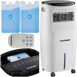 Nowoczesny klimator ewaporacyjny Blaupunkt ACF601 w eleganckiej obudowie.