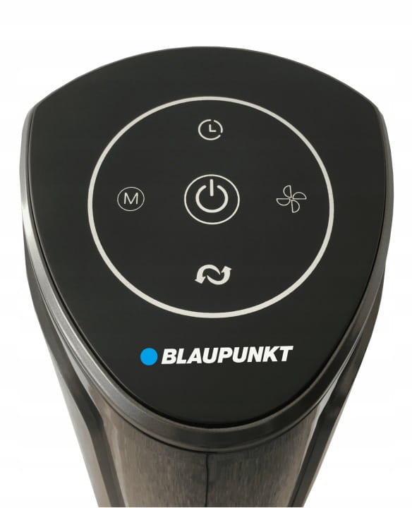 Czytelny, duży wyświetlacz LED wkomponowany we front wentylatora Blaupunkt AFT801.