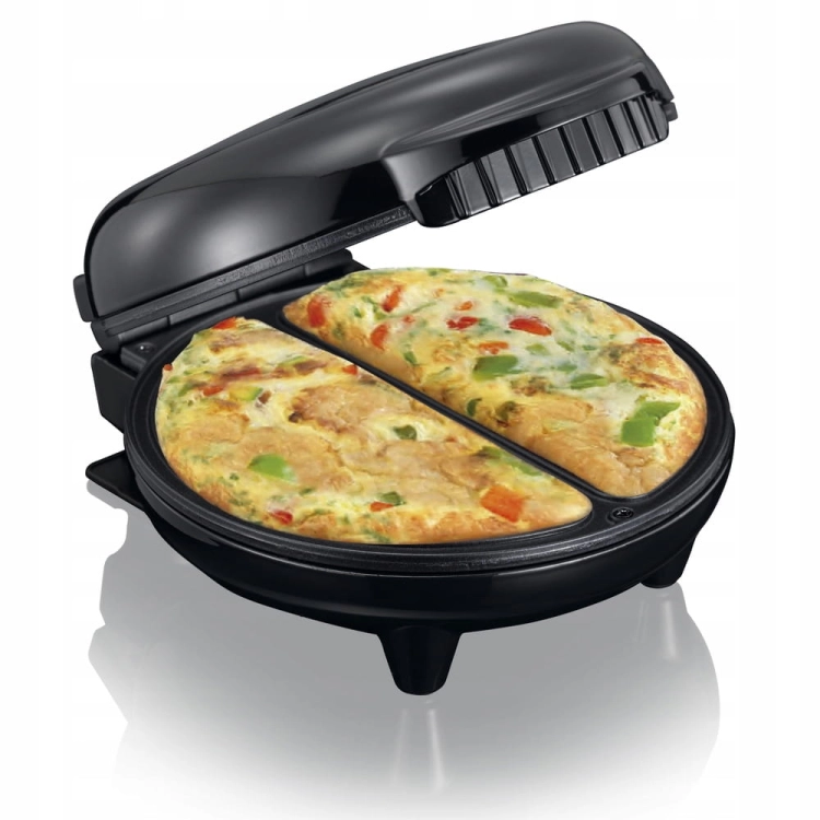 Elektryczny opiekacz do omletów Melissa 16250086 o mocy 750W na kuchennym blacie.