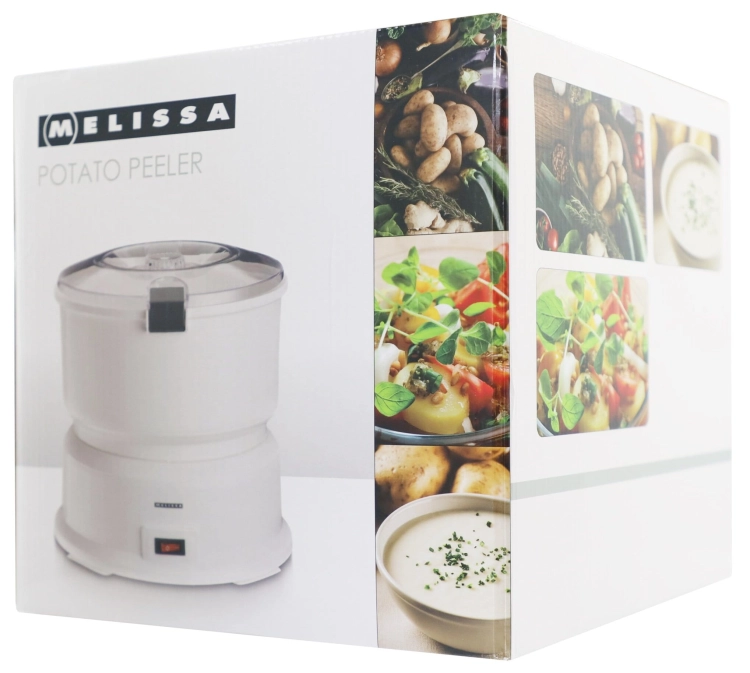 Stabilna podstawa i bezpieczny włącznik na obudowie obieraczki Melissa 1kg z Yago24.pl.
