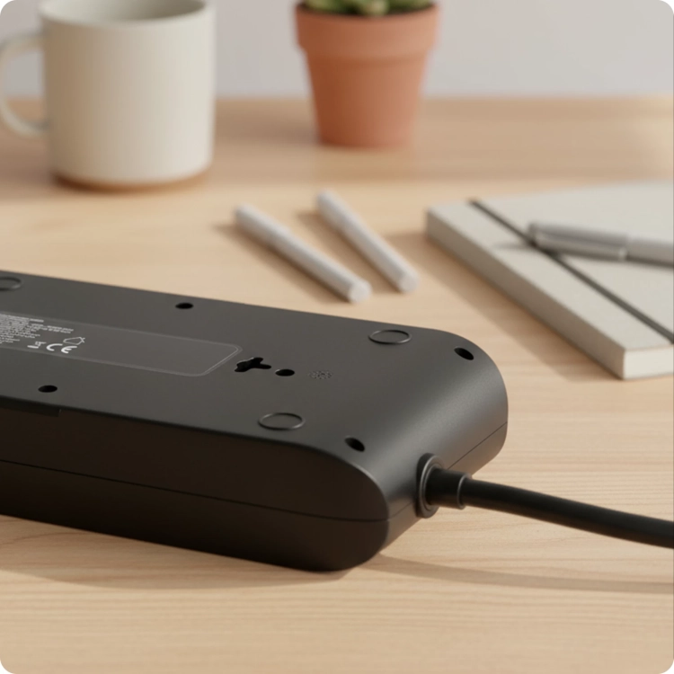 Przedłużacz Płaski Listwa Huslog HUS1052 2xUSB-A 2xUSB-C 3680W