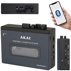 Przenośny odtwarzacz kaset AKAI Pocket Tape w stylu kultowego walkmana.