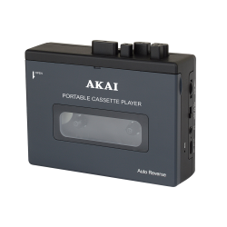 Niezawodny mechanizm odtwarzający kasety magnetofonowe w urządzeniu AKAI Pocket Tape.