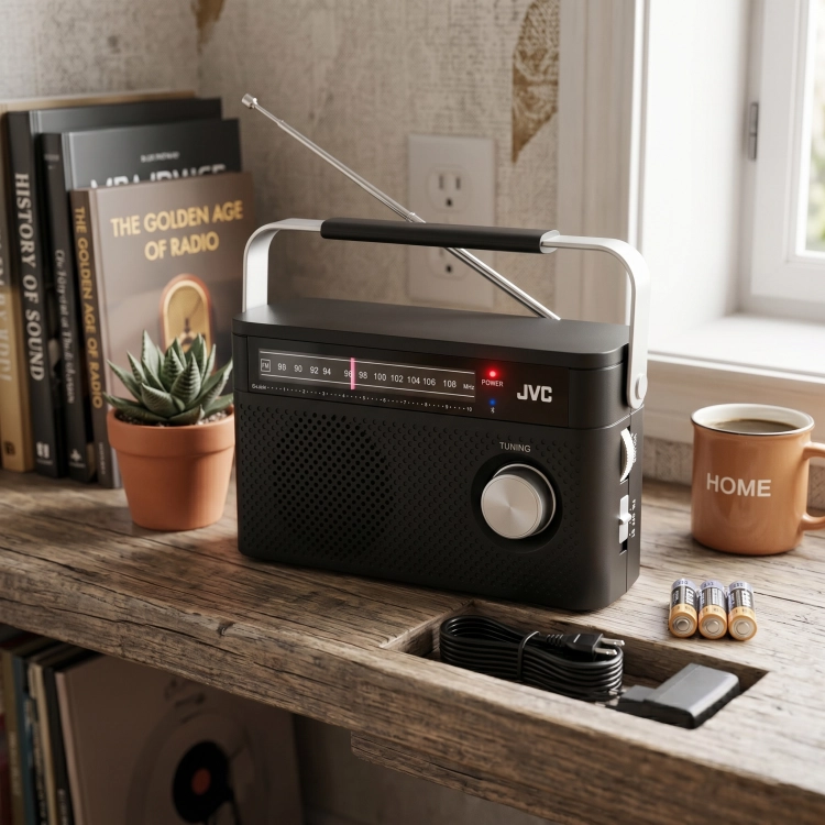 Radio Przenośne JVC RA-E315B Czarne FM Bluetooth Sieciowo Bateryjne