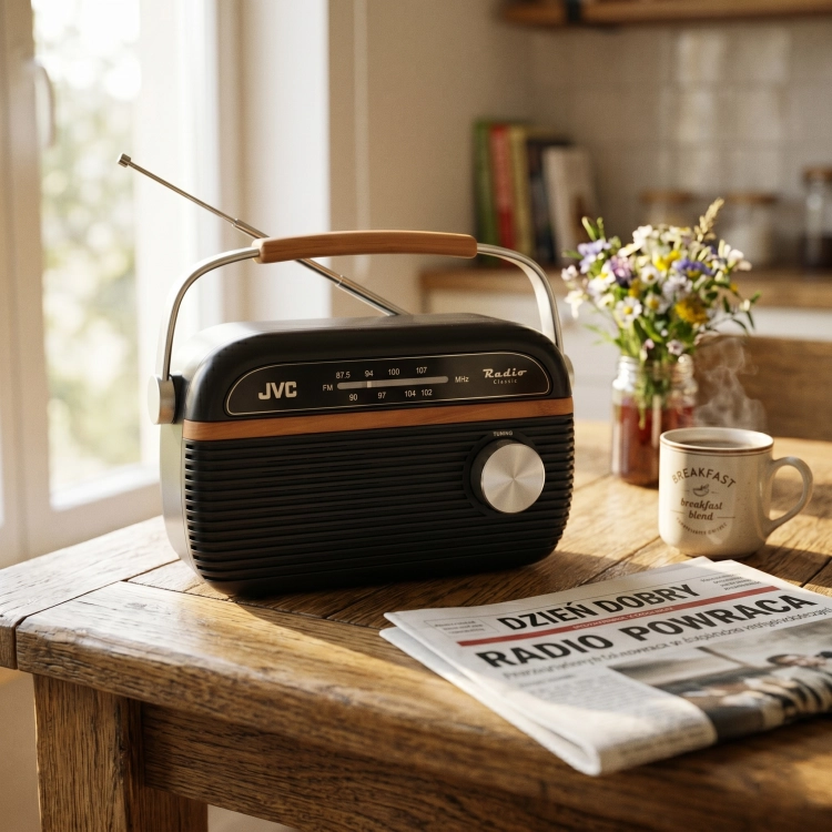 Radio Przenośne JVC RA-E215G Szare Analogowe FM Sieciowe Baterie